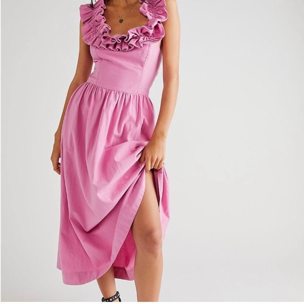 Free People Ruffle It Up Midi Dress